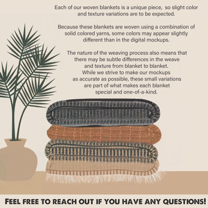 Petrified Forest Woven Blanket - Fringe Blanket