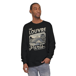 The Louvre Paris France Comfort Colors Unisex Long Sleeve T-Shirt