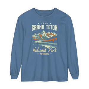 Grand Teton National Park Wyoming Comfort Colors Unisex Long Sleeve T-Shirt
