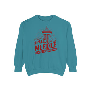Space Needle Seattle Washington Comfort Colors Unisex Sweatshirt