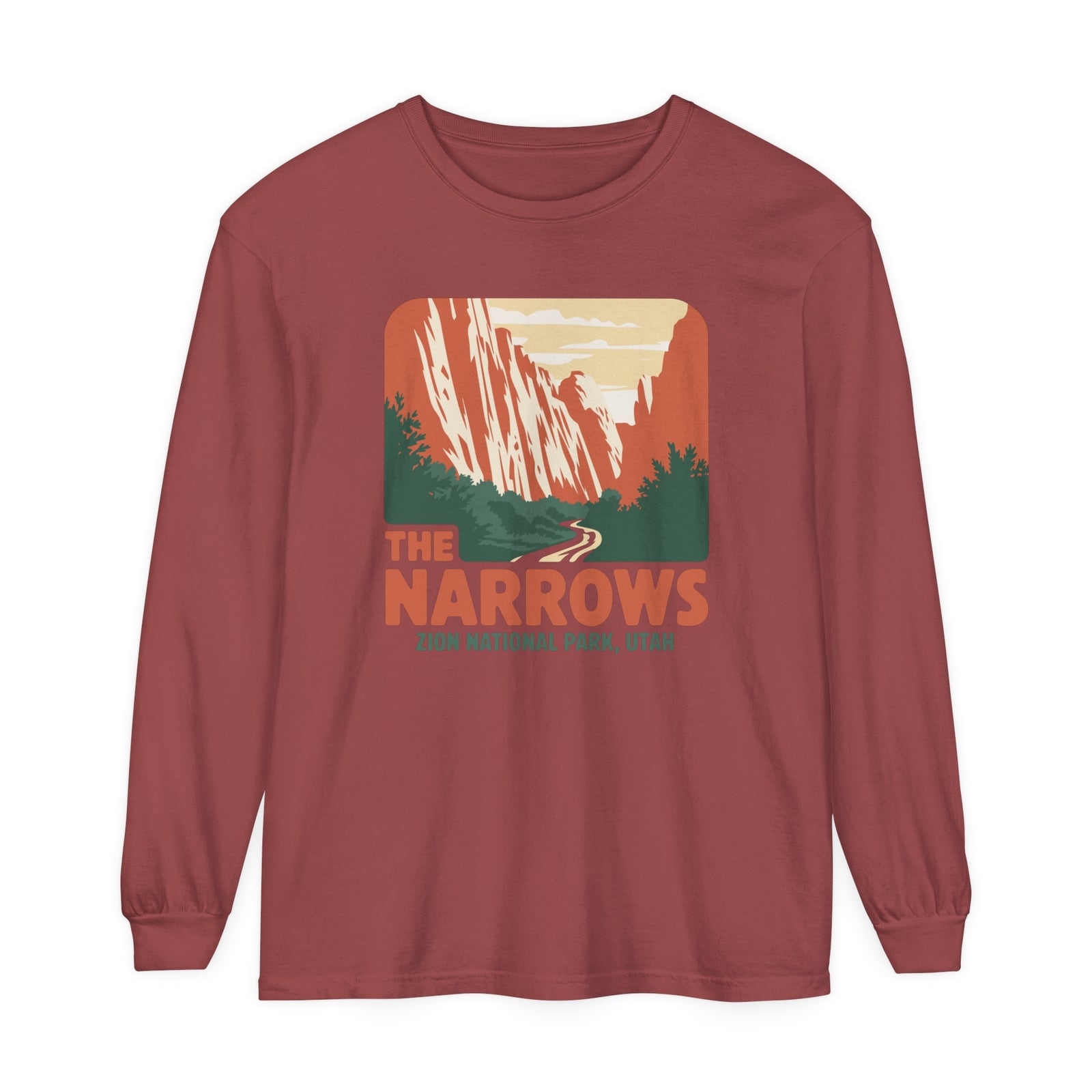 The Narrows Zion National Park Utah Comfort Colors Unisex Long Sleeve T-Shirt