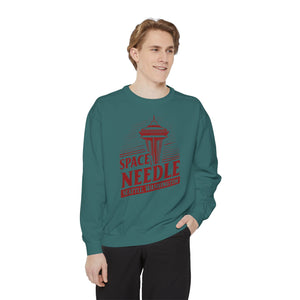Space Needle Seattle Washington Comfort Colors Unisex Sweatshirt