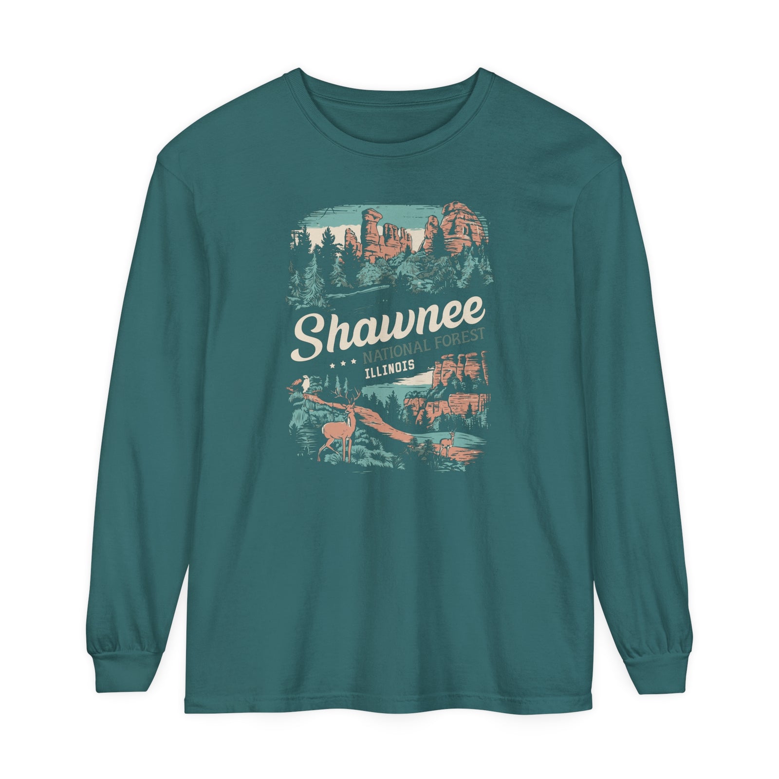 Shawnee National Forest Illinois Comfort Colors Unisex Long Sleeve T-Shirt
