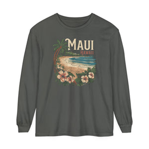 Maui Hawaii Comfort Colors Unisex Long Sleeve T-Shirt