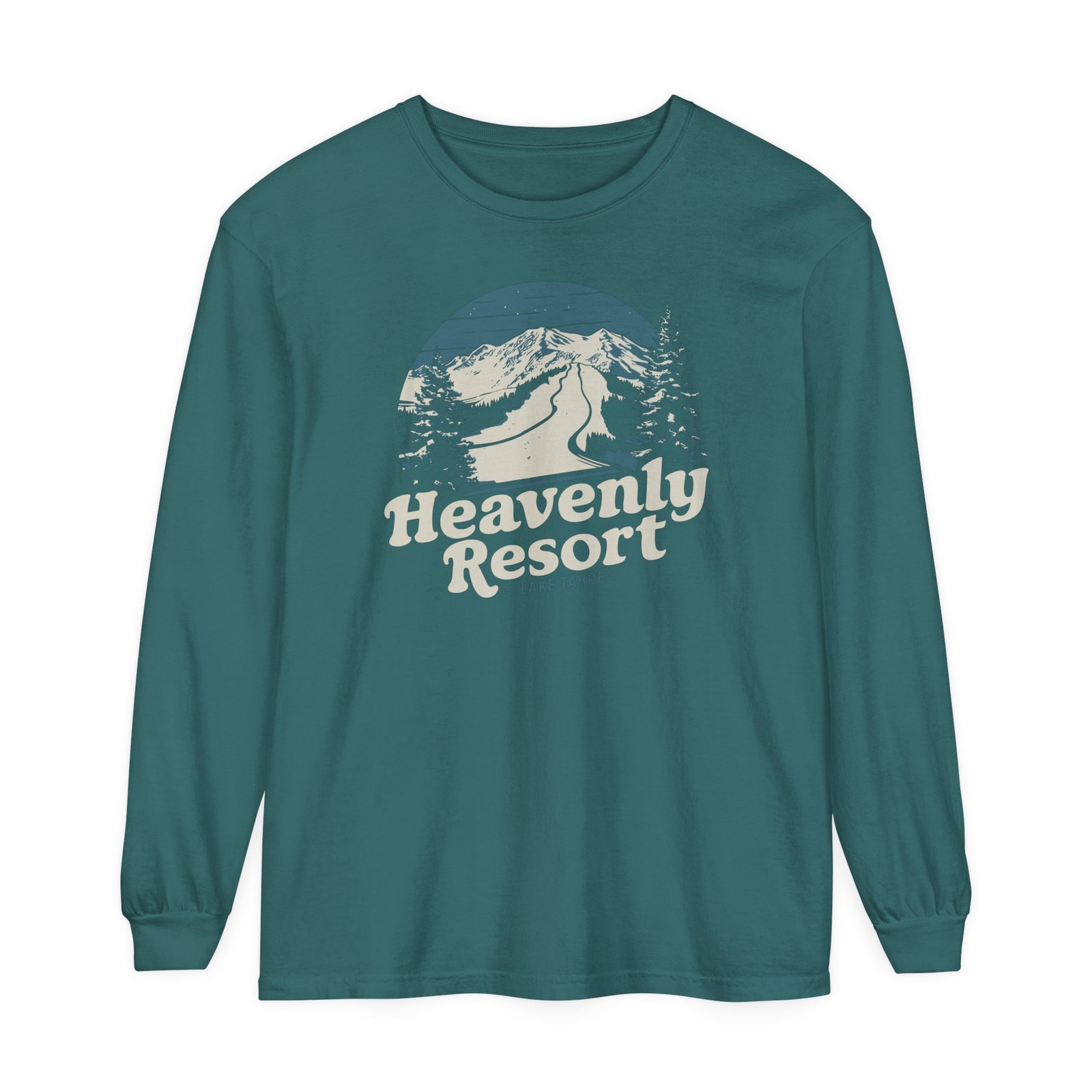 Heavenly Resort Lake Tahoe California Nevada Comfort Colors Unisex Long Sleeve T-Shirt