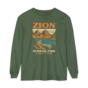 Zion National Park Utah Comfort Colors Unisex Long Sleeve T-Shirt
