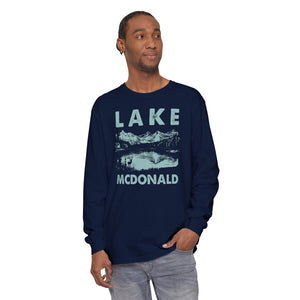 Lake McDonald Glacier National Park Montana Comfort Colors Unisex Long Sleeve T-Shirt
