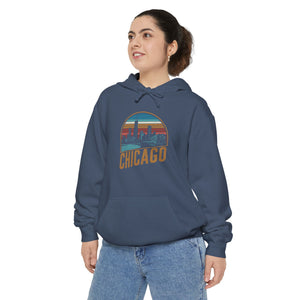 Chicago Skyline Illinois Comfort Colors Unisex Hoodie