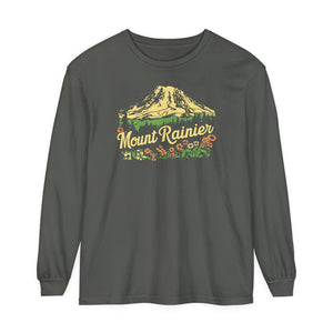 Mount Rainier Washington Comfort Colors Unisex Long Sleeve T-Shirt