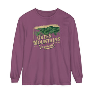Green Mountains Vermont Comfort Colors Unisex Long Sleeve T-Shirt