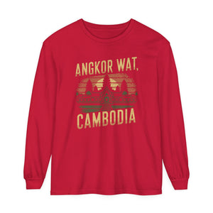 Angkor Wat Cambodia Comfort Colors Unisex Long Sleeve T-Shirt
