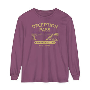 Deception Pass Washington Comfort Colors Unisex Long Sleeve T-Shirt