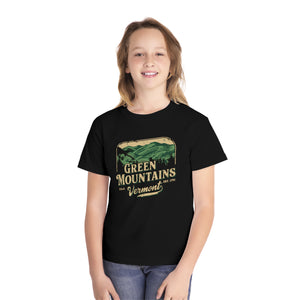 Green Mountains Vermont Comfort Colors Youth Kids T-Shirt