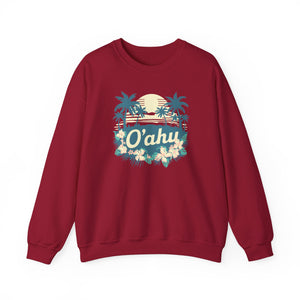 Oahu Hawaii Gildan Unisex Crewneck Sweatshirt