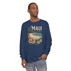 Maui Hawaii Comfort Colors Unisex Long Sleeve T-Shirt