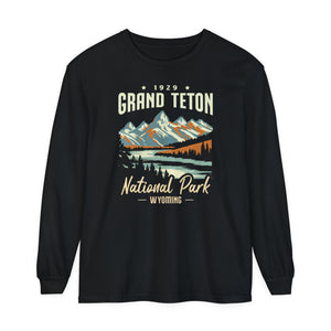 Grand Teton National Park Wyoming Comfort Colors Unisex Long Sleeve T-Shirt