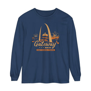 Gateway Arch National Park Missouri Comfort Colors Unisex Long Sleeve T-Shirt