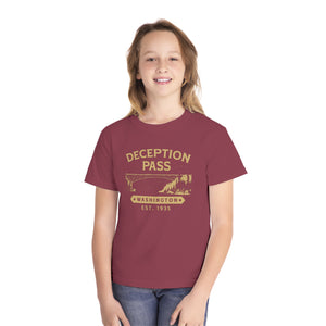 Deception Pass Washington Comfort Colors Youth Kids T-Shirt
