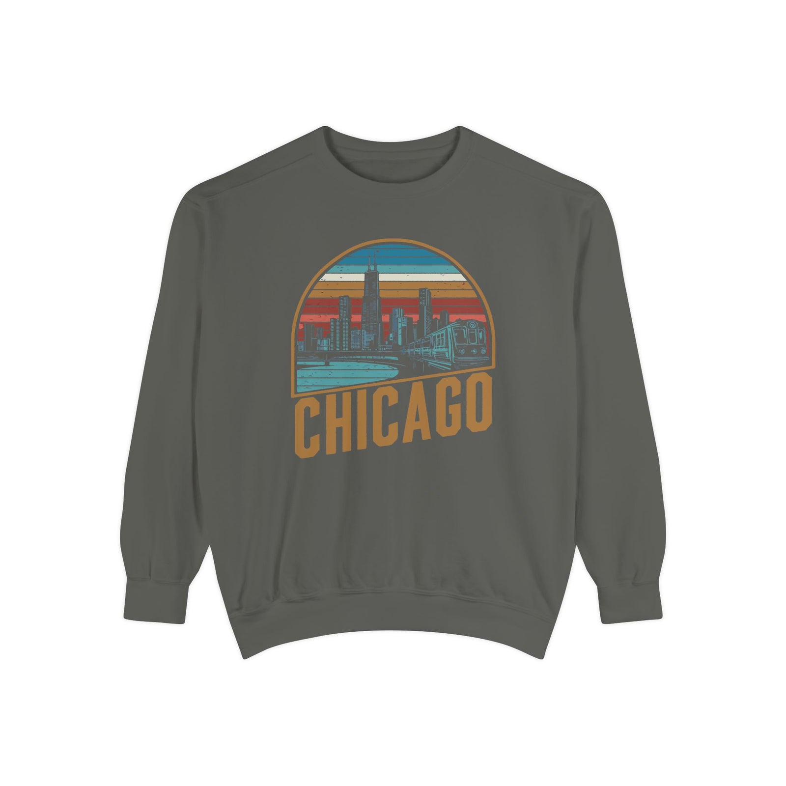 Chicago Skyline Illinois Comfort Colors Unisex Sweatshirt