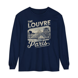The Louvre Paris France Comfort Colors Unisex Long Sleeve T-Shirt