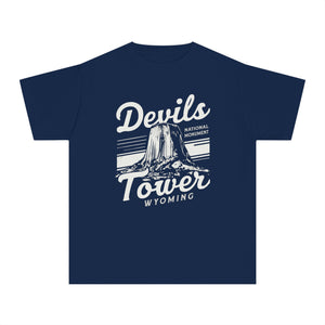 Devils Tower Wyoming Comfort Colors Youth Kids T-Shirt