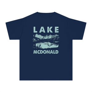 Lake McDonald Glacier National Park Montana Comfort Colors Youth Kids T-Shirt