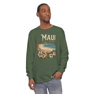 Maui Hawaii Comfort Colors Unisex Long Sleeve T-Shirt