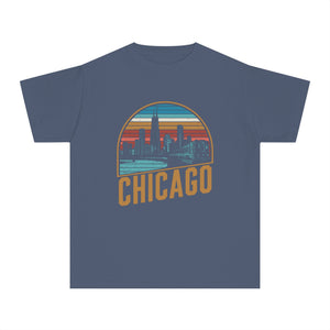 Chicago Skyline Illinois Comfort Colors Youth Kids T-Shirt