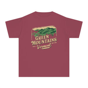 Green Mountains Vermont Comfort Colors Youth Kids T-Shirt