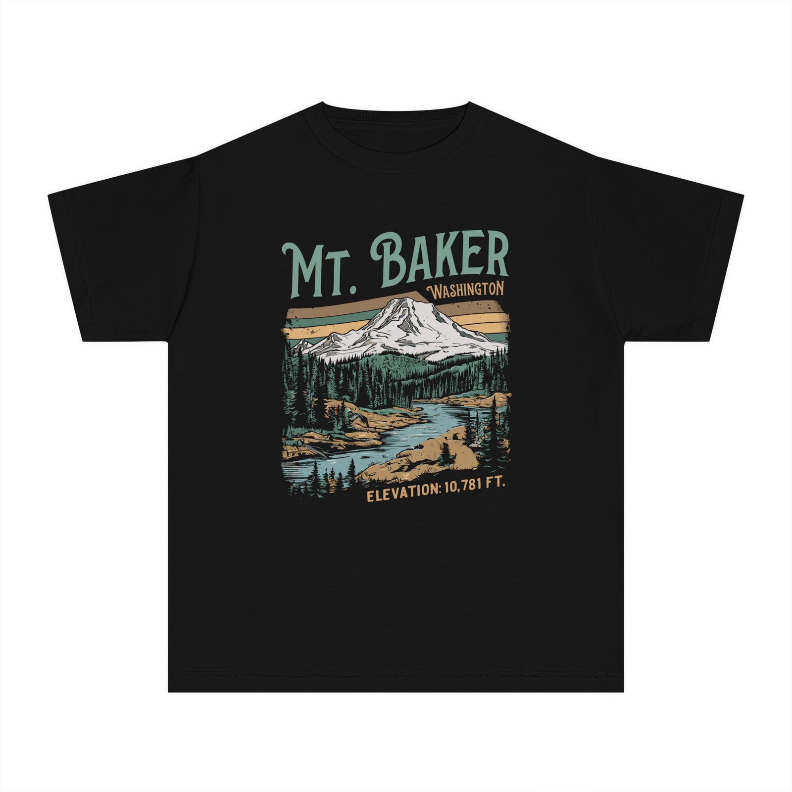 Mount Baker Washington Comfort Colors Youth Kids T-Shirt