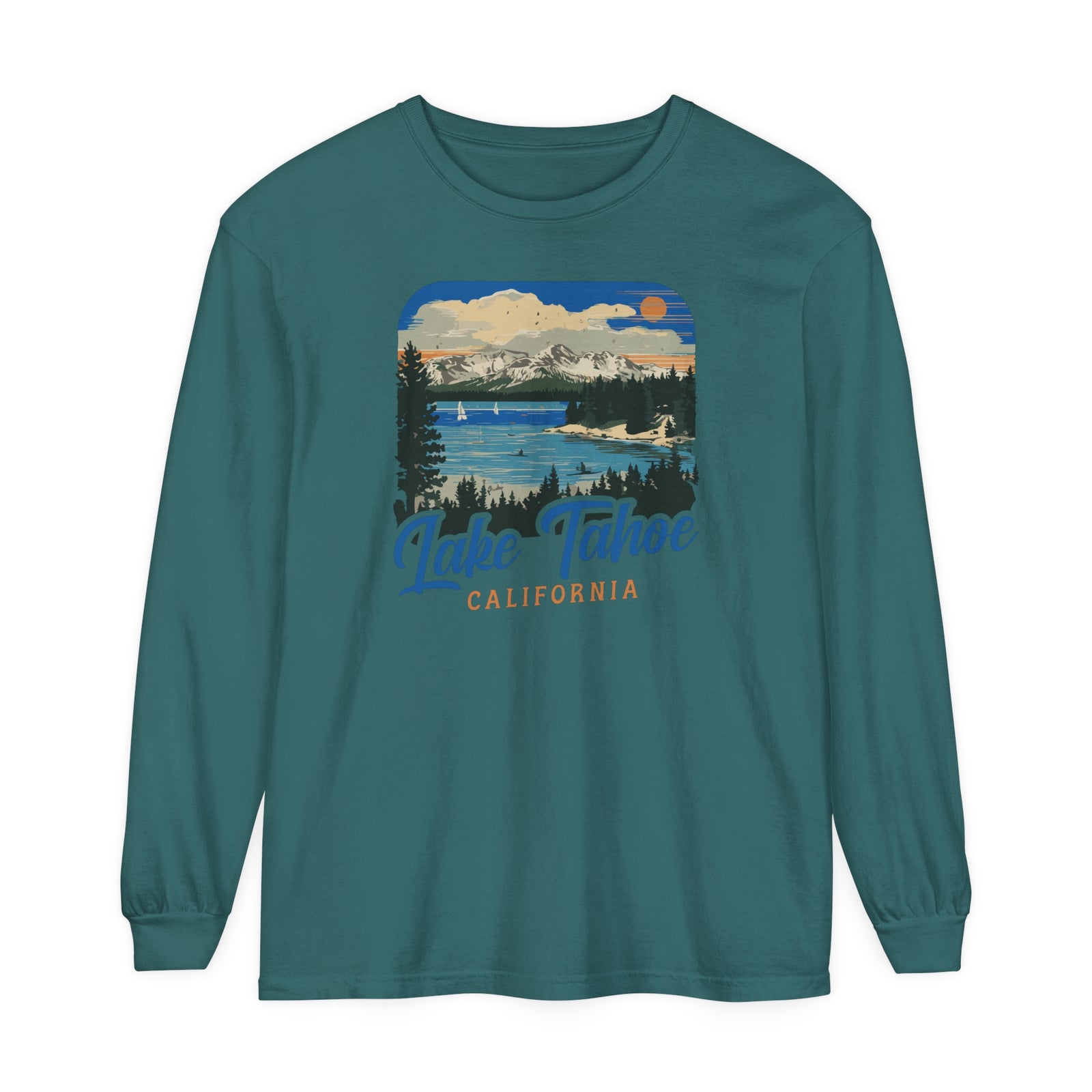 Lake Tahoe California Nevada Comfort Colors Unisex Long Sleeve T-Shirt