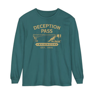 Deception Pass Washington Comfort Colors Unisex Long Sleeve T-Shirt