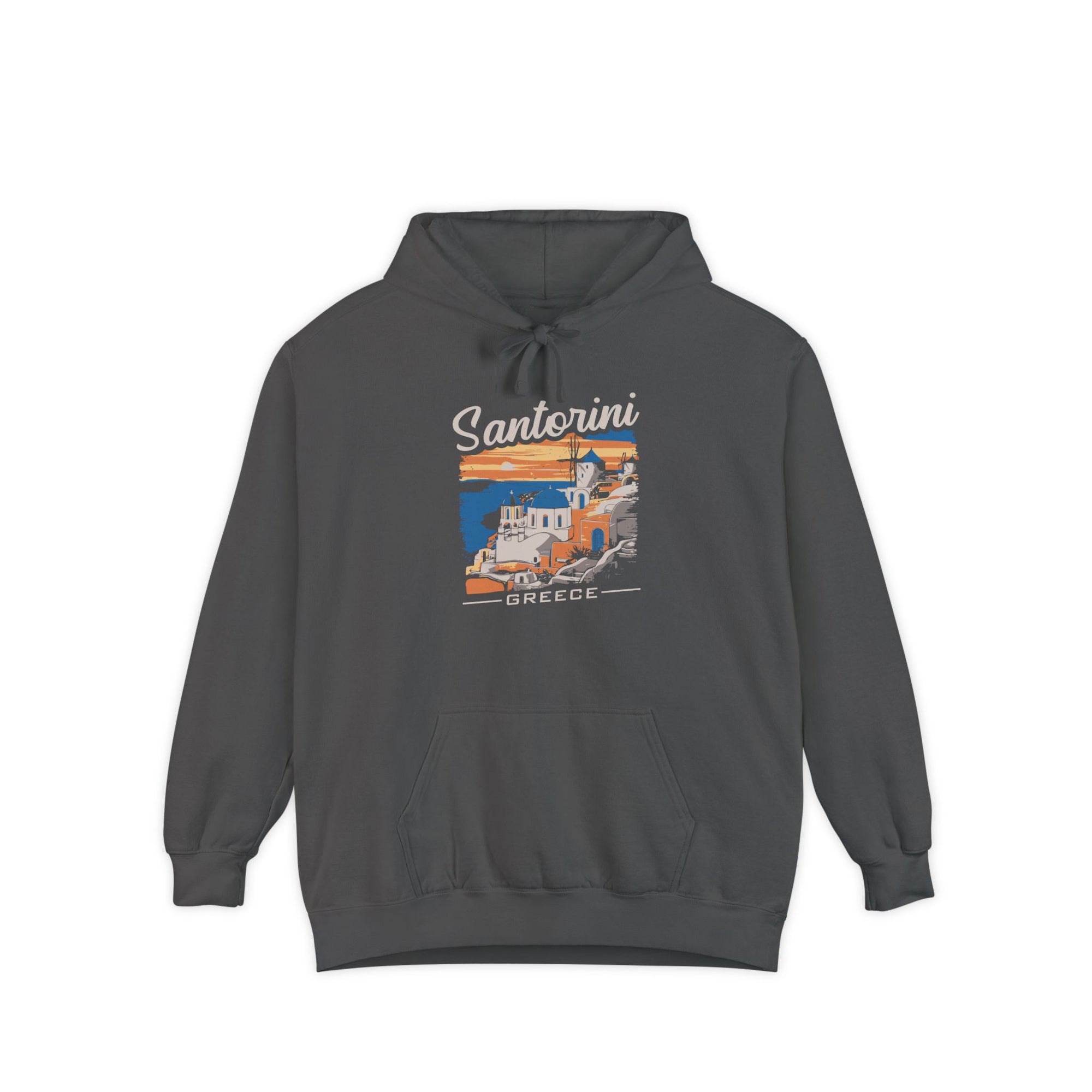 Santorini Greece Comfort Colors Unisex Hoodie