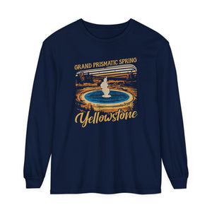 Grand Prismatic Spring Yellowstone Comfort Colors Unisex Long Sleeve T-Shirt