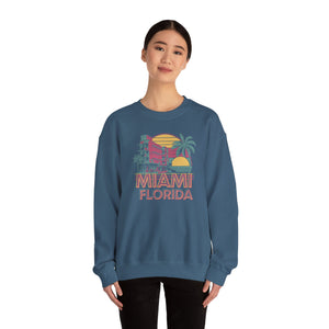 Miami Florida Gildan Unisex Crewneck Sweatshirt