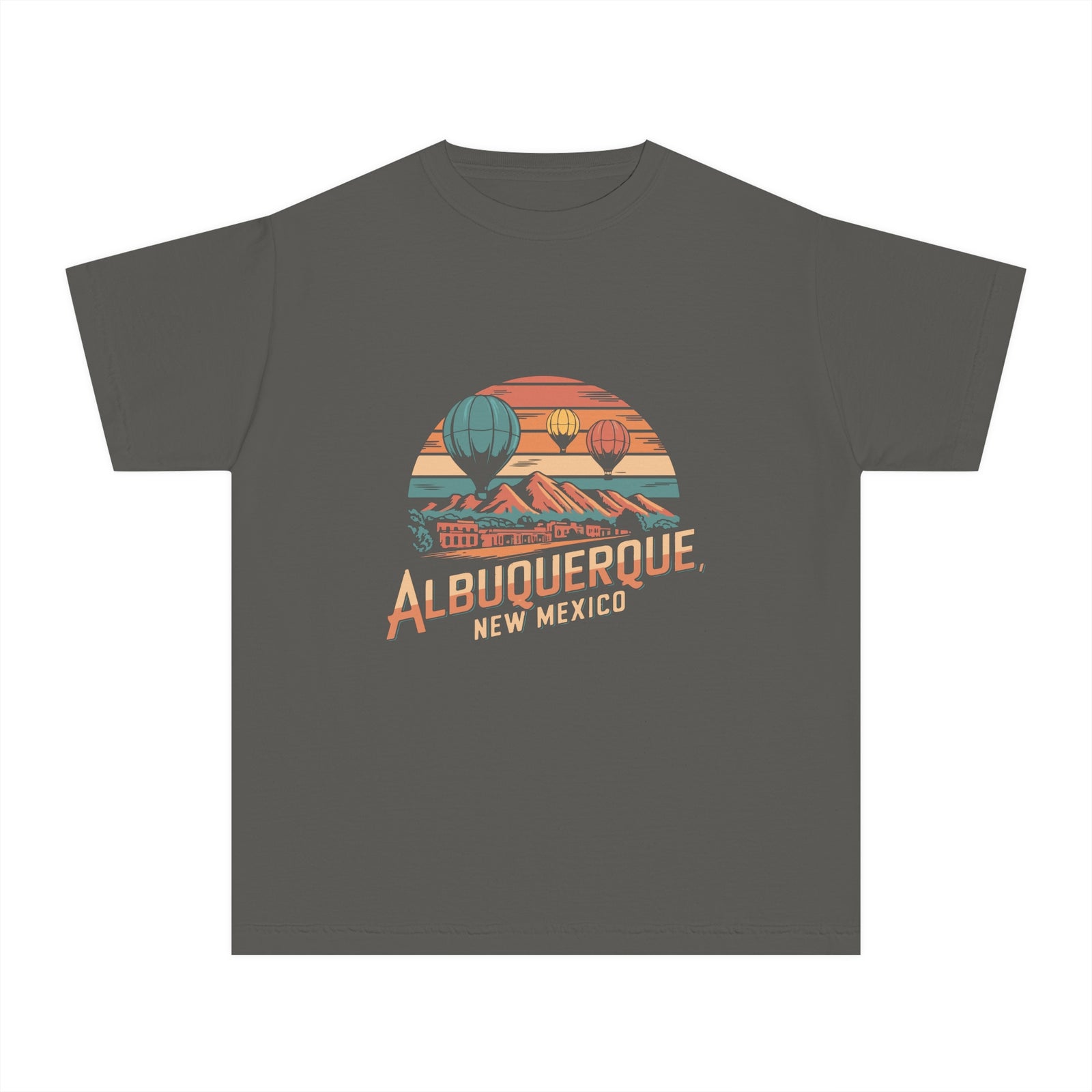 Albuquerque Hot Air Balloon Festival New Mexico Comfort Colors Youth Kids T-Shirt