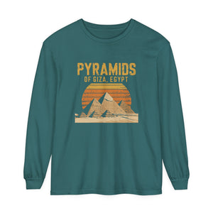 Pyramids of Giza Egypt Comfort Colors Unisex Long Sleeve T-Shirt