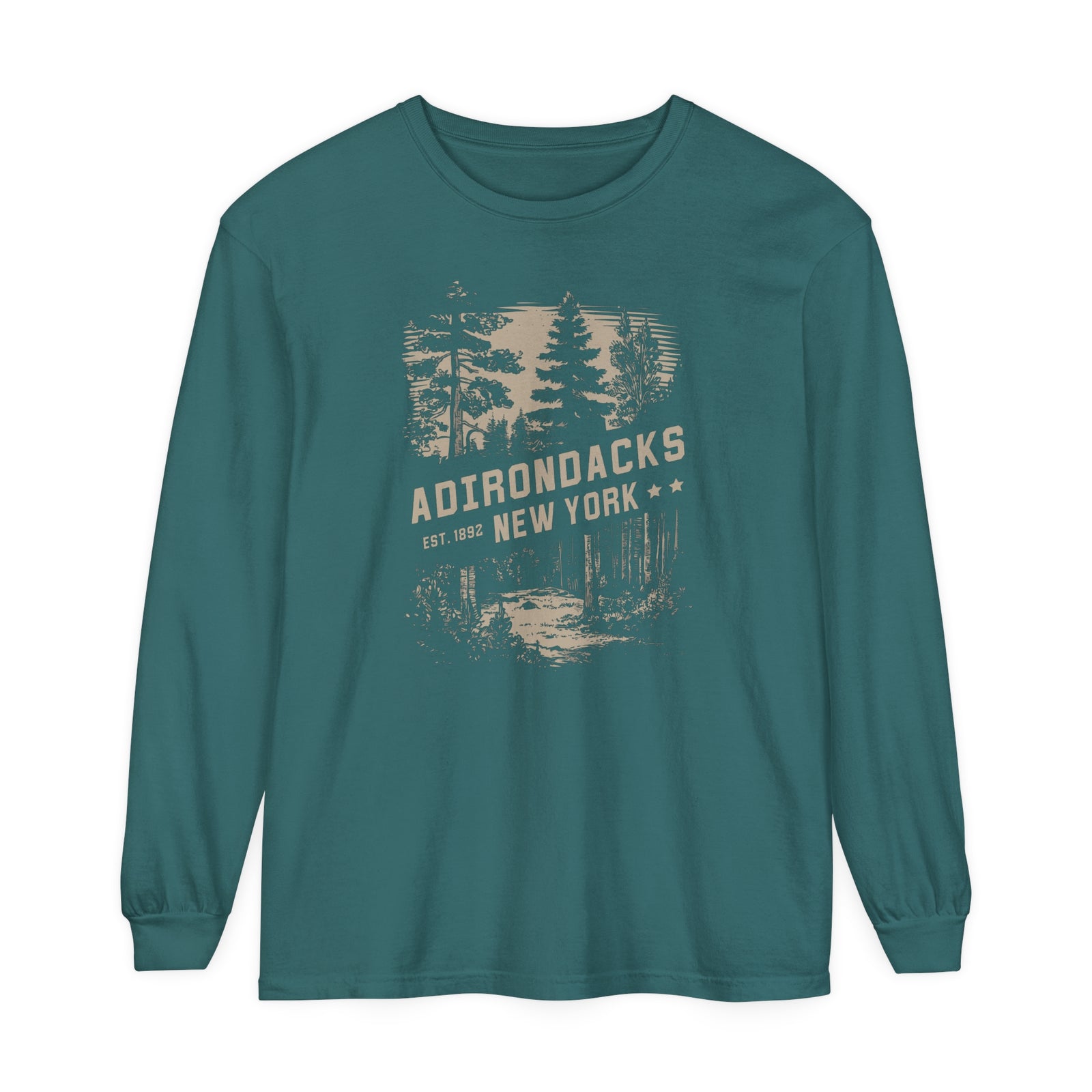 Adirondacks New York Comfort Colors Unisex Long Sleeve T-Shirt