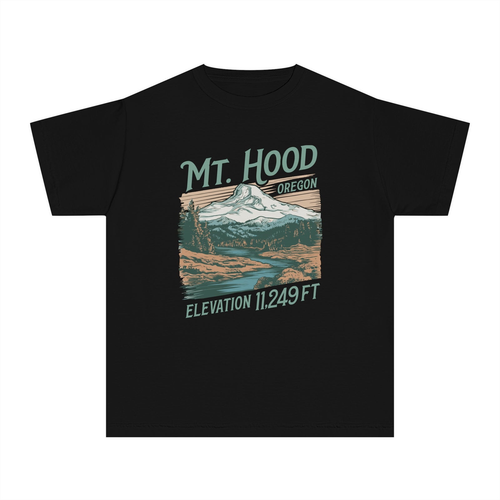 Mount Hood Oregon Comfort Colors Youth Kids T-Shirt
