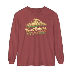 Mount Rainier Washington Comfort Colors Unisex Long Sleeve T-Shirt