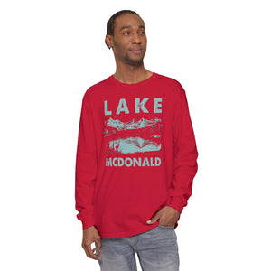 Lake McDonald Glacier National Park Montana Comfort Colors Unisex Long Sleeve T-Shirt