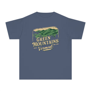Green Mountains Vermont Comfort Colors Youth Kids T-Shirt