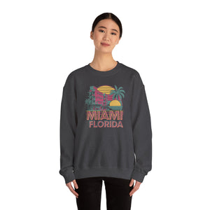 Miami Florida Gildan Unisex Crewneck Sweatshirt