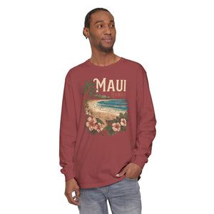 Maui Hawaii Comfort Colors Unisex Long Sleeve T-Shirt