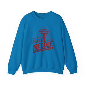 Space Needle Seattle Washington Gildan Unisex Crewneck Sweatshirt