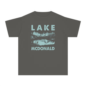 Lake McDonald Glacier National Park Montana Comfort Colors Youth Kids T-Shirt