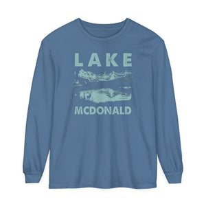 Lake McDonald Glacier National Park Montana Comfort Colors Unisex Long Sleeve T-Shirt