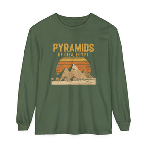Pyramids of Giza Egypt Comfort Colors Unisex Long Sleeve T-Shirt