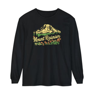 Mount Rainier Washington Comfort Colors Unisex Long Sleeve T-Shirt