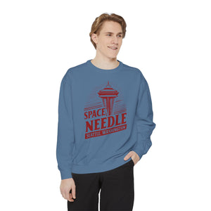 Space Needle Seattle Washington Comfort Colors Unisex Sweatshirt